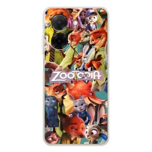 Силиконовый чехол с принтом Зоотрополіс для Xiaomi Poco C71 (Коллаж героев)