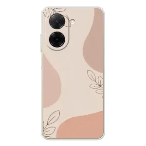 Чохол квітковий дизайн для Xiaomi Poco C71 (Кориневий фон)
