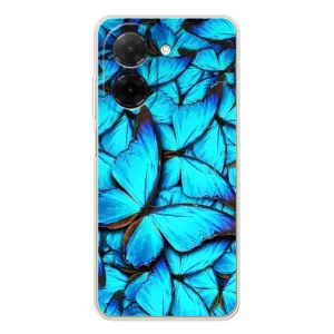 Силиконовый бампер с картинкой животных для Xiaomi Poco C71 (Крылья бабочек)
