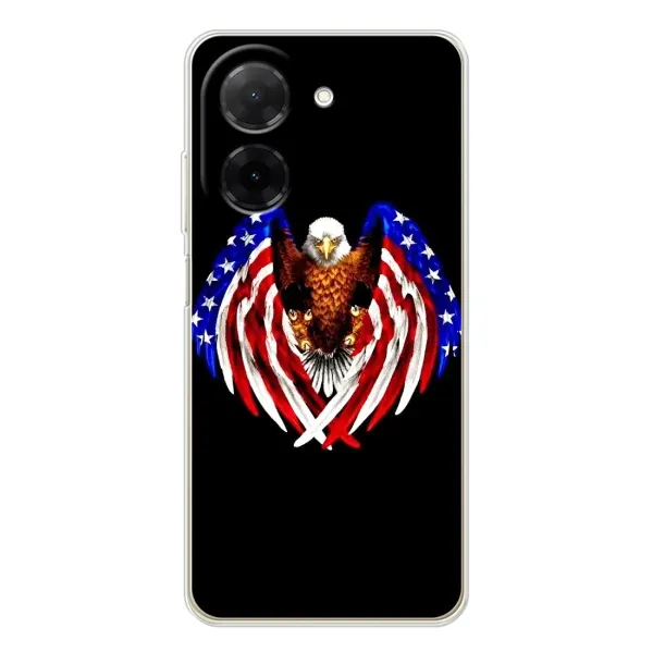 Чехол с рисунком «Крылья США» для Xiaomi Poco C71 Чехол с рисунком «Крылья США» для Xiaomi Poco C71