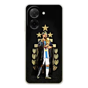 Чехлы Лео Месси Аргентина для Xiaomi Poco C71 (Месси король)