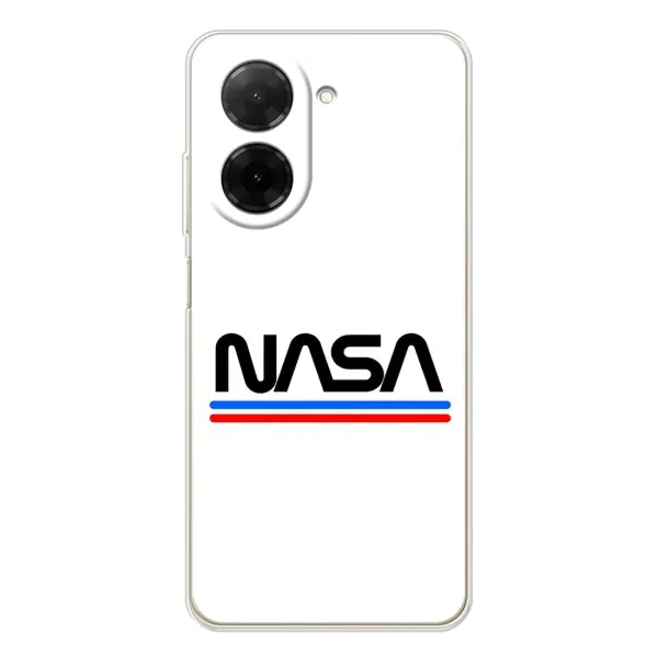 Чехол с рисунком «NASA на белом фоне» для Xiaomi Poco C71 Чехол с рисунком «NASA на белом фоне» для Xiaomi Poco C71