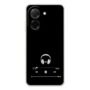 Чохол з картинками на чорному фоні для Xiaomi Poco C71 (Плеєр)