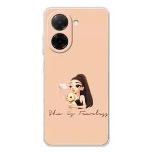 Силиконовый Чехол на Xiaomi Poco C71 с картинкой Стильных Девушек (С собакой)