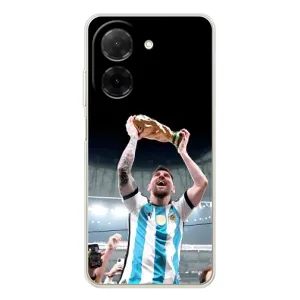 Чехлы Лео Месси Аргентина для Xiaomi Poco C71 (Счастливый Месси)