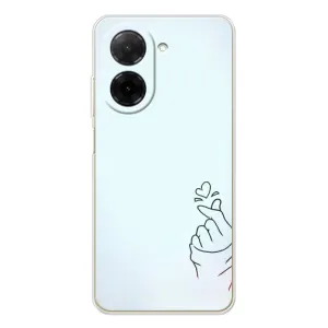 Чехлы (Знак сердечка) на Xiaomi Poco C71 (Сердце на голубом)