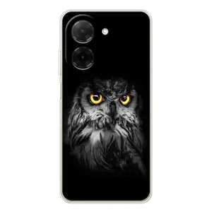 Чехлы с принтом СОВЫ для Xiaomi Poco C71 (Сова на чёрном)