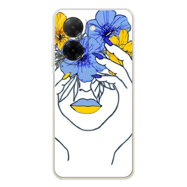 Чехол с рисунком «Украинка на всю голову» для Xiaomi Poco C71 Чехол с рисунком «Украинка на всю голову» для Xiaomi Poco C71