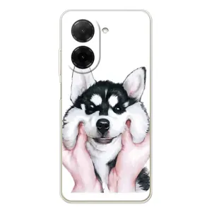 Бампер для Xiaomi Poco C71 с картинкой "Песики" (Собака Хаски)