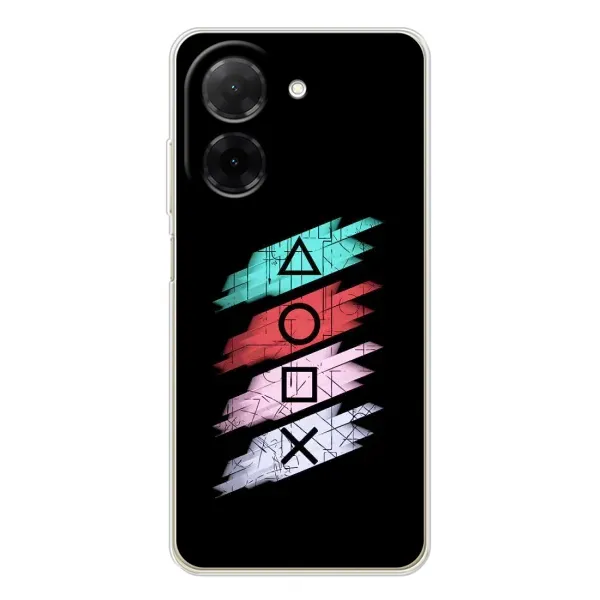 Чехол с рисунком «Значки Sony» для Xiaomi Poco C71 Чехол с рисунком «Значки Sony» для Xiaomi Poco C71