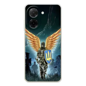 Патриотический Чехол для Xiaomi Poco C71 (ЗСУ з крильями)