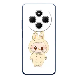 Чехол с принтом Лабубу для Xiaomi Poco C75 (Бежевый Лабубу)