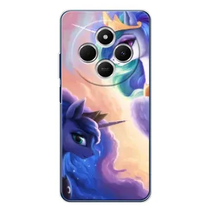 Чехол Unicorn на Xiaomi Poco C75 (Единорожки на тучках)