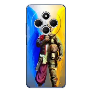 Чехол с картинкой (Патриотический КОЗАК) на Xiaomi Poco C75 (Козак с крыльями)