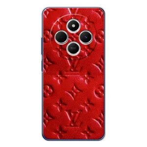 Текстурний Чохол Louis Vuitton для Поко С75 (Червоний ЛВ)