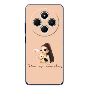 Силіконовый Чохол на Xiaomi Poco C75 з картинкой Модных девушек (З собакою)
