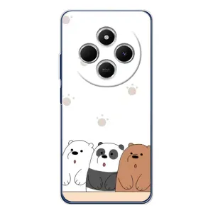 Чохли з зображенням різних тварин на Xiaomi Poco C75 (Здивовані ведмедики)
