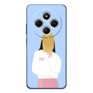 Силіконовый Чохол на Xiaomi Poco C75 з картинкой Модных девушек (Жовта кепка)