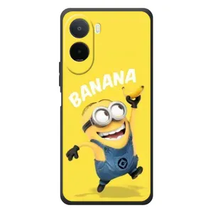 Мультяшный принт на Чехол для Сяоми Поко С81 Про (Banana)