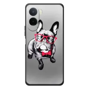 Чехол (ТПУ) Милые собачки для Xiaomi Poco C81 Pro (Бульдог в очках)