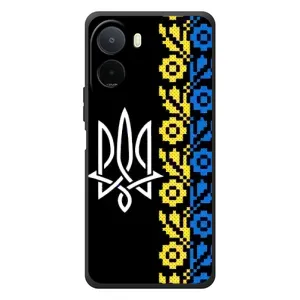 Силиконовый Чехол на Xiaomi Poco C81 Pro (Герб и вышыванка)