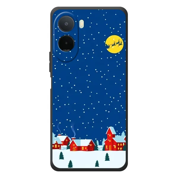 Чехол с рисунком «Город в снегу» для Xiaomi Poco C81 Pro