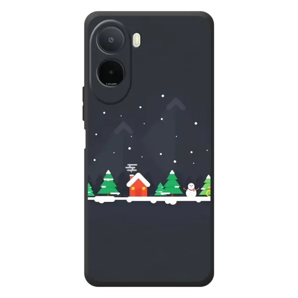 Чехол с рисунком «Город зимний» для Xiaomi Poco C81 Pro