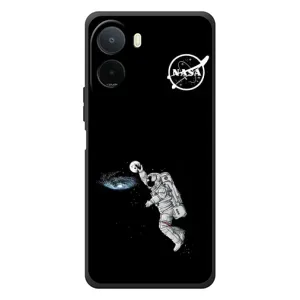 Силиконовый бампер с принтом "Наса" на Xiaomi Poco C81 Pro (Космонавт баскетболист)
