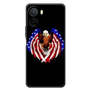 Чехол Флаг USA для Xiaomi Poco C81 Pro (Крылья США)