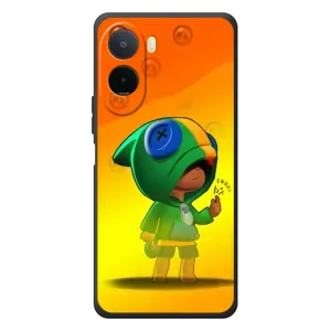Чехол Бравл Старс для Xiaomi Poco C81 Pro (LEON в кофте)