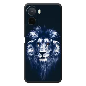 Чехол с картинкой на Xiaomi Poco C81 Pro (Лев - синий)