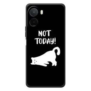 Бампер с изображением Котиков для Сяоми Поко С81 Про (Not Today)