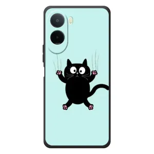 Силиконовый чехол с котиком для Xiaomi Poco C81 Pro (Падающий кот)