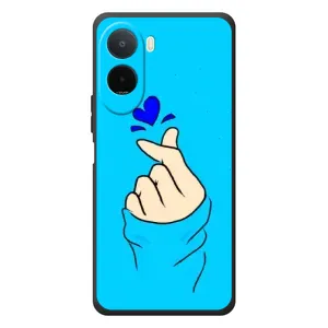 Чехлы (Знак сердечка) на Xiaomi Poco C81 Pro (Сердце на синем)