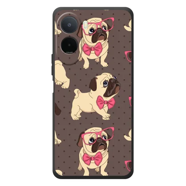 Чехол с рисунком «Собачки Мопсики» для Xiaomi Poco C81 Pro Чехол с рисунком «Собачки Мопсики» для Xiaomi Poco C81 Pro