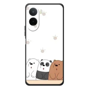 Чехлы с изображением разных животных для Xiaomi Poco C81 Pro (Удивленные медвеженки)