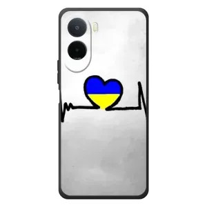 Силиконовый Чехол на Xiaomi Poco C81 Pro (Я-Украина) (Украинская кардиограмма)
