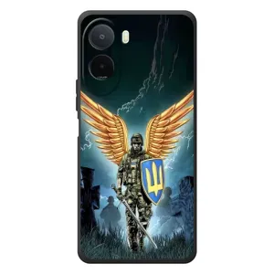 Патриотический Чехол для Xiaomi Poco C81 Pro (ЗСУ з крильями)