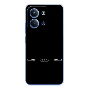 Силиконовый бампер с картинкой машины на Xiaomi Poco C85 (Силует Audi)