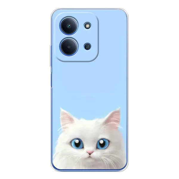 Чехол с рисунком «Белый кот» для Xiaomi Poco C85 Чехол с рисунком «Белый кот» для Xiaomi Poco C85