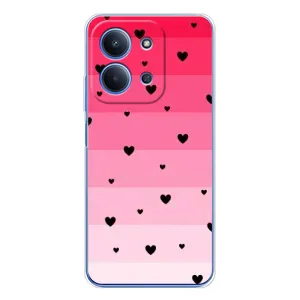 Чехлы с тематикой "Маленькие Сердечки" на Xiaomi Poco C85 (Чорные сердечки)