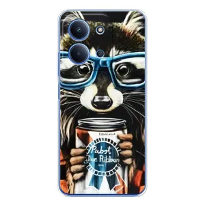 Силиконовый Чехол с Енотами на Xiaomi Poco C85 (Енот в очках)