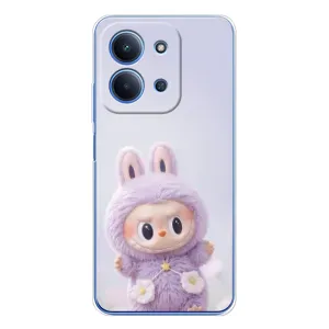 Чехол с принтом Лабубу для Xiaomi Poco C85 (Фиолетовый Лабубу)