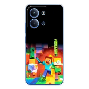 Чохли для Xiaomi Poco C85 (Персонажі МайнКрафт) (Герой Майнкрафт)