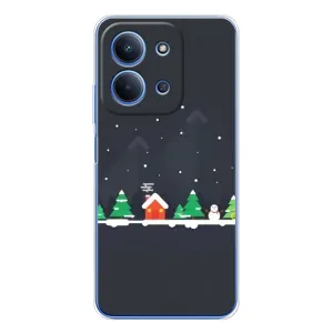 Силиконовый бампер на рождество для Xiaomi Poco C85 (Город зимний)