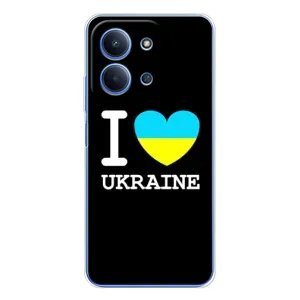Чехол с Украинской символикой на Шяоми Поко С85 (I Love Ukraine)