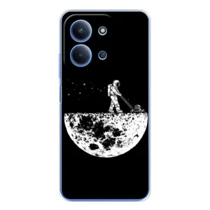 Силиконовый Чехол с принтом "Космонавты" на Xiaomi Poco C85 (Космонавт)