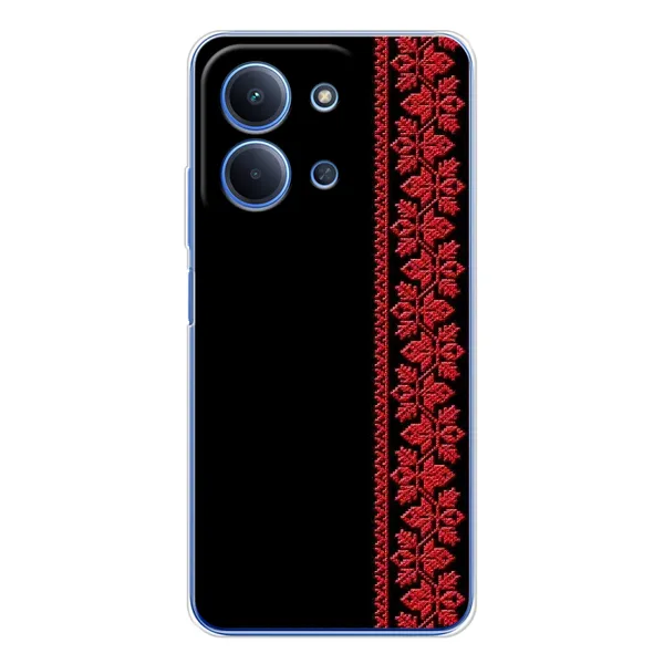 Чехол с рисунком «Красная Вышиванка» для Xiaomi Poco C85 Чехол с рисунком «Красная Вышиванка» для Xiaomi Poco C85
