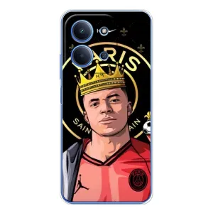 Чехол (TPU) с Футболистом на Xiaomi Poco C85 (Mbappe King)
