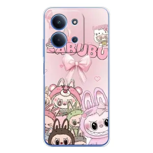Чехол с принтом Лабубу для Xiaomi Poco C85 (Монстры Лабубу)
